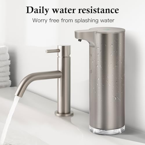 Automatic Foaming Soap Dispenser, Rechargeable Touchless Foam Hand Soap Dispenser for Bathroom, Stainless Steel Soap Pump for Kitchen, Water-Resistant, Xmas Gift 9oz - Image 7