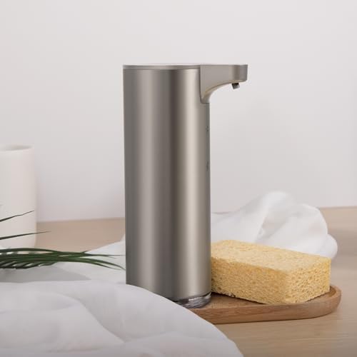 Automatic Foaming Soap Dispenser, Rechargeable Touchless Foam Hand Soap Dispenser for Bathroom, Stainless Steel Soap Pump for Kitchen, Water-Resistant, Xmas Gift 9oz - Image 8