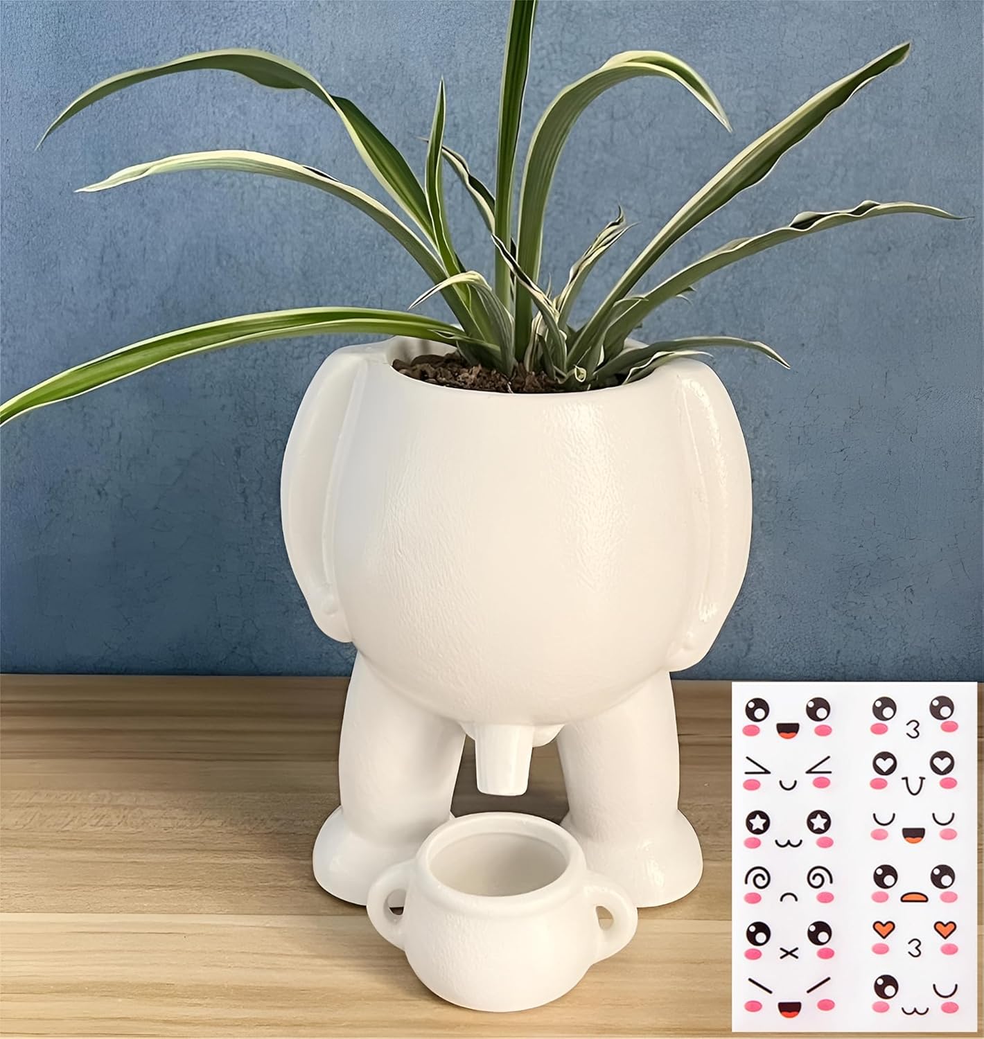 Creative Ceramic Human Shape Planter - Funny Penis Planter with Drainage, Stylish Peeing Pot for Indoor/Outdoor Piss Succulent Plant Pot, Gift for Father Friends Family, 5.4 Inches (White)