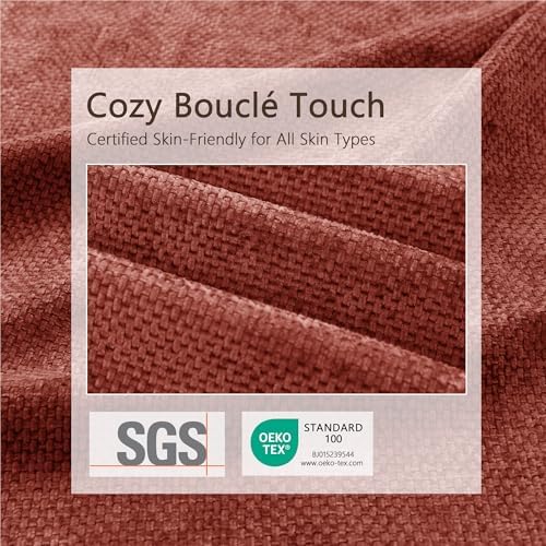 Dowinx 107'' Modular Sectional Sofa Couch with Chaise, No Assembly Required, Modern Woven-Textured Upholstery, Convertible L-Shaped Design for Living Room – Rust Brown - Image 6