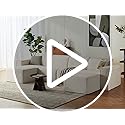 LINSY HOME Modular Sectional Sofa, 134" Boneless Couch L Shaped 4-Seat Sofa with Movable Ottoman, Corduroy Sectional Cloud Couches for Living Room, No Assembly Required, Beige - Image 8